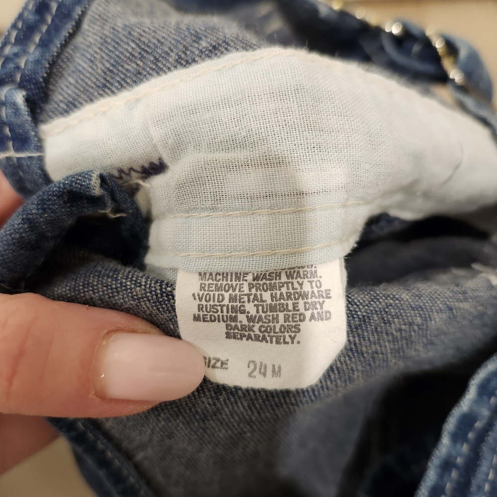 Vintage OshKosh B'gosh Blue Denim Overalls for Kids - Picture 4 of 4
